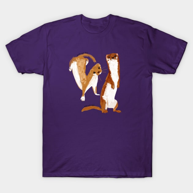 Funny Weasel ( Mustela nivalis ) T-Shirt by belettelepink